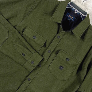 Roark Flannel Shirt Mens M Green Nordsman Snap Preppy Hiking Outdoors Huckberry